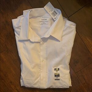 Calvin Klein Men's Cream Dress Shirt